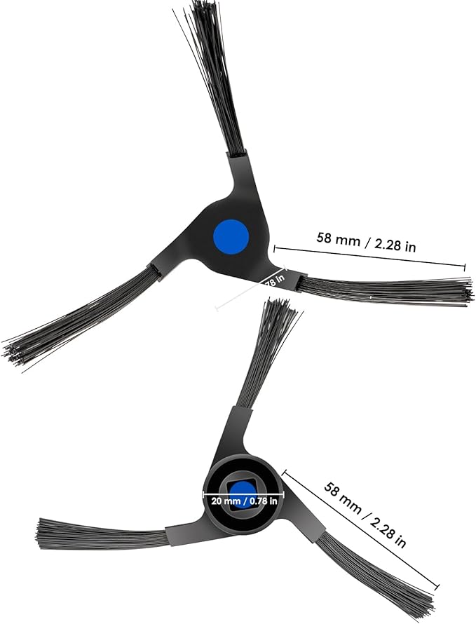 (10 Pieces) Side Brushes Replacement Parts Compatible with ECOVACS DEEBOT X2 Omni / X2 Pro / X2, Robotic Vacuum Replacement Side Brush Accessory Kit