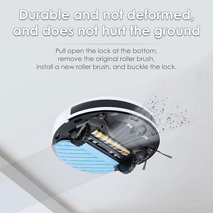 (2 Pieces) N10 Roller Brushes Main Brush Replacement Parts for Robot Vacuum Ecovacs DEEBOT OZMO N10 N10 Plus 920 950 T8 AIVI Max T9 T5 N5 N7 N8+ N8 Pro DX55 DX93 DJ65