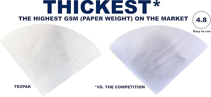 (100 Pack) Commercial 10" Deep Fryer Oil Filters, Maple Syrup Filters, Beeswax Filters, Grease Filter Cones, Best For Restaurants, Cafes, Food Trucks, Hotels