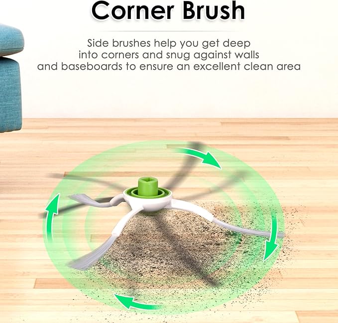 (10 Pieces) T20 Omni Side Brush Replacement Parts Compatible with ECOVACS DEEBOT T20 Omni / T20e Omni/ X1 Omni/ X1 Omni(White)/ T10/ T10 Plus/ T10 Turbo/ T10 Omni Side Brushes 5 Pairs