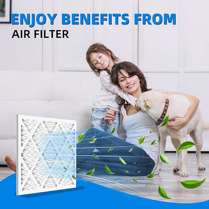 (12 Pack) 18x20x1 Furnace Air Filters, MPR 1900 & FPR 10, MERV 13 Pleated Air Filter (Actual Size: 17.75" x 19.75" x 0.75")