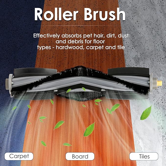 (15 Pack) X1 Omni Replacement Parts for ECOVACS DEEBOT DEEBOT X1 Omni X1 PRO Omni X1 Omni T10 Omni Robot Vacuum Accessories, 1 Roller Brush, 3 HEPA Filters, 3 Dust Bags, 4 Side Brushes, 4 Mop Pads